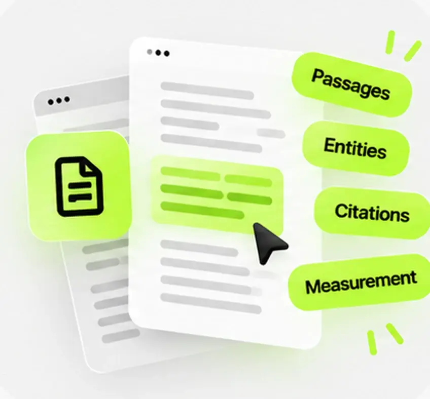 A document with passages, entities, citations and measurement