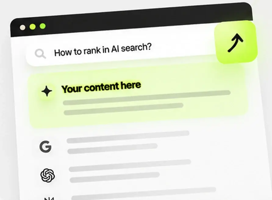 Your content highlighted inside an AI search answer